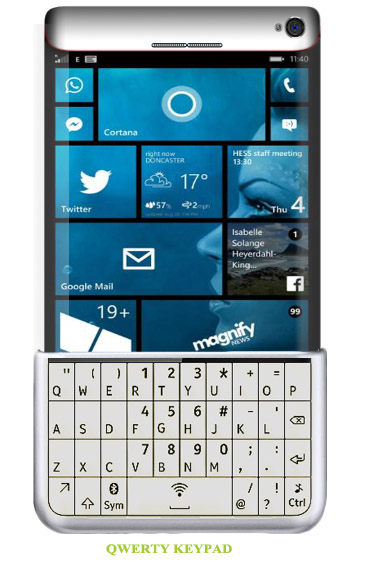 Microsoft Lumia 975 Concept QWERTY Keypad