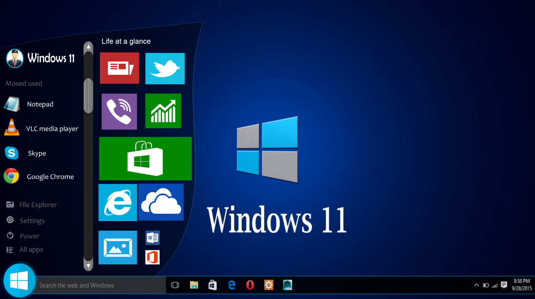Windows 11 Desktop Concept