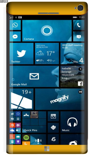 Microsoft Lumia 965 Concept Gold